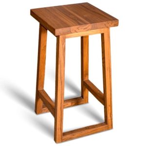 Firkantet Alborga barstol i træ 40x40x75 cm