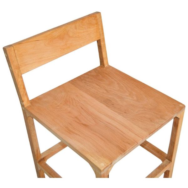 Hunge barstol med ryglæn i bøgetræ 40x40x90 cm