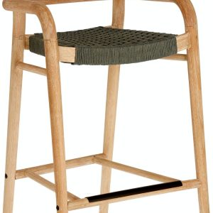 Sheryl, Udendørs barstol by LaForma (H: 100 cm. B: 54 cm. L: 52 cm., Natur/Grøn)