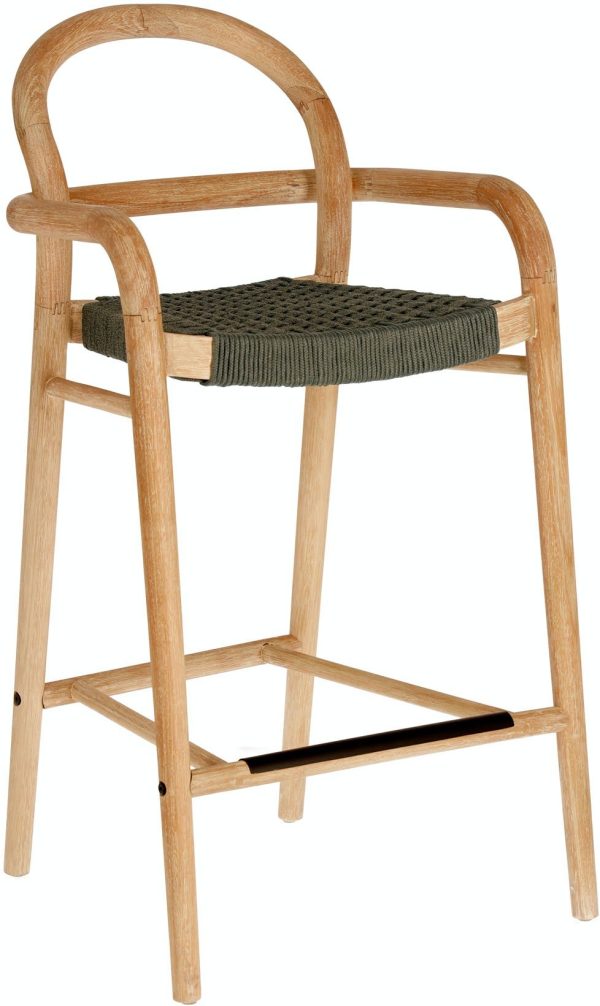 Sheryl, Udendørs barstol by LaForma (H: 100 cm. B: 54 cm. L: 52 cm., Natur/Grøn)