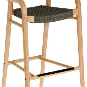 Sheryl, Udendørs barstol by LaForma (H: 110 cm. B: 54 cm. L: 56 cm., Natur/Grøn)