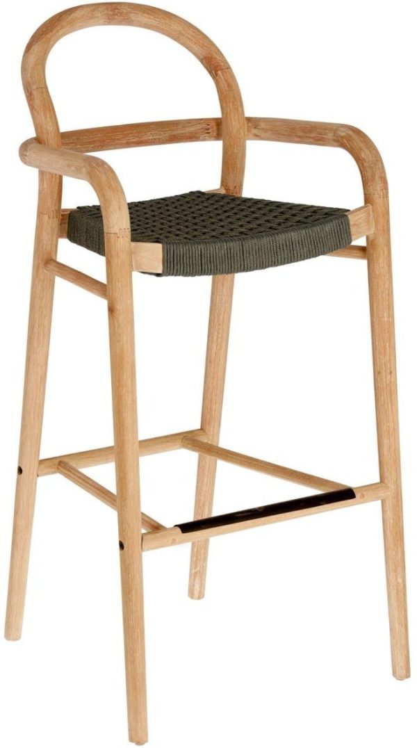 Sheryl, Udendørs barstol by LaForma (H: 110 cm. B: 54 cm. L: 56 cm., Natur/Grøn)